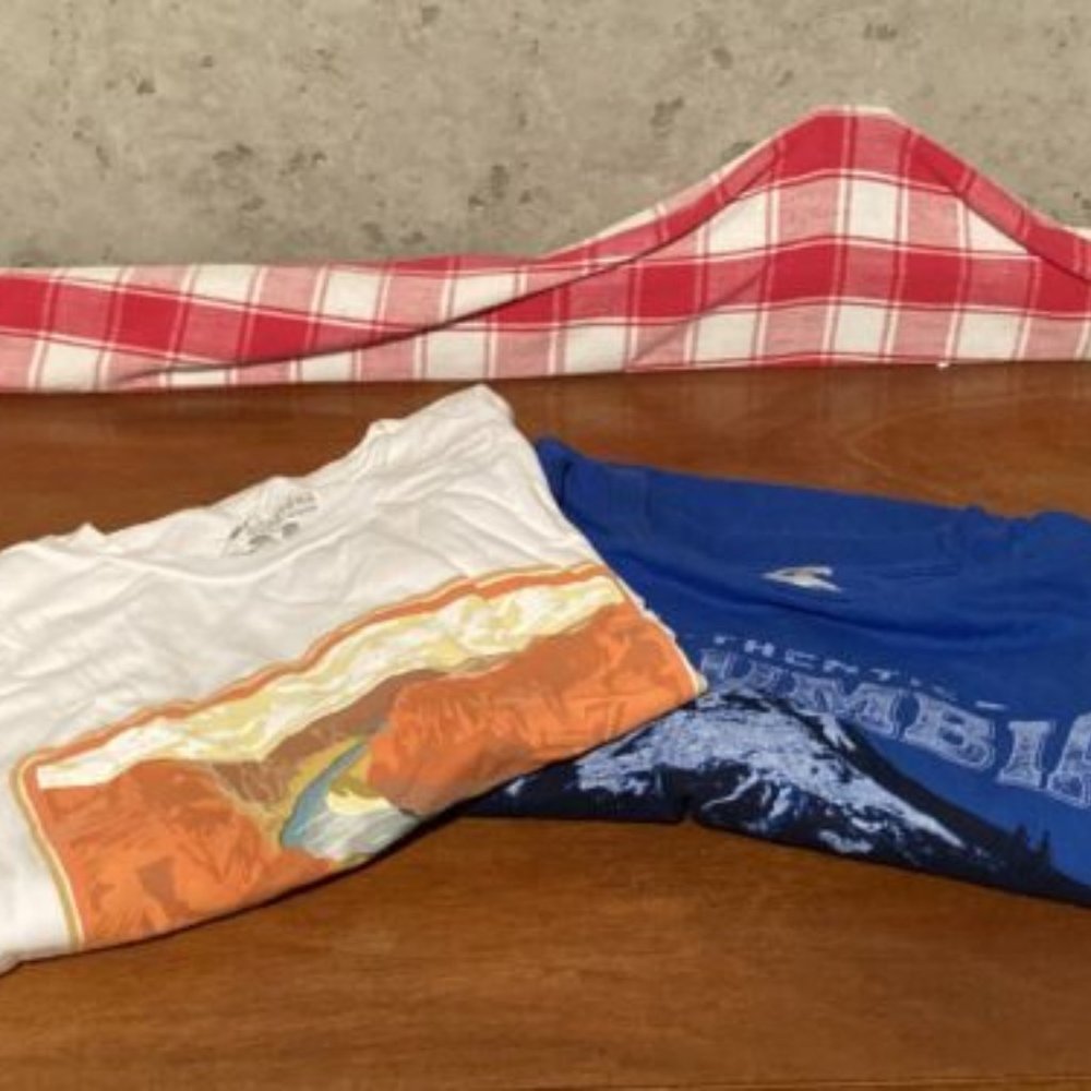 Lot of 2 Columbia T-Shirts Blue White 2XL Grand Canyon National Park